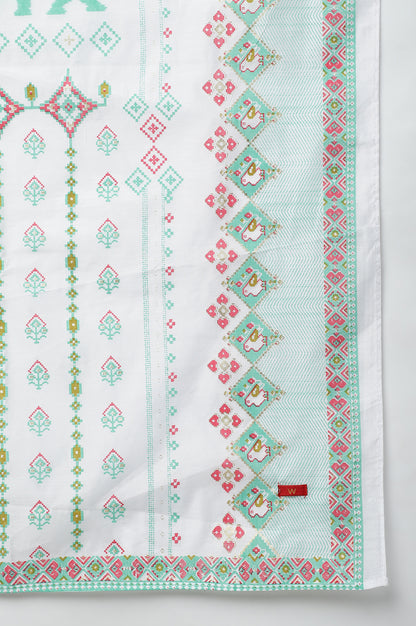 Ecru Festive Chanderi Dupatta