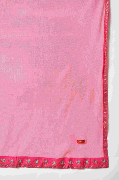 Dark Pink Mesh Dupatta