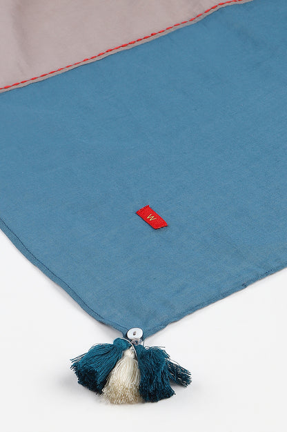 Bright Multicoloured Dupatta With Tassels