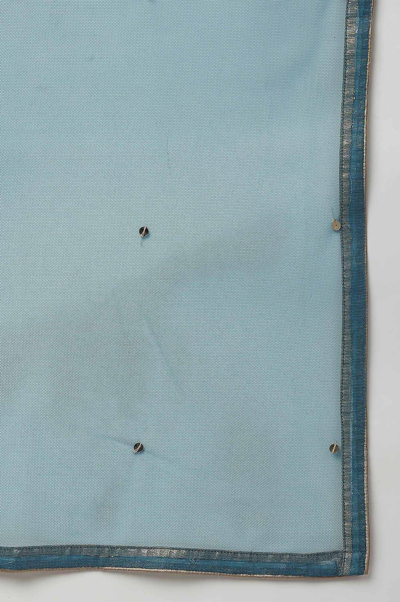 Teal Blue Mesh Drape