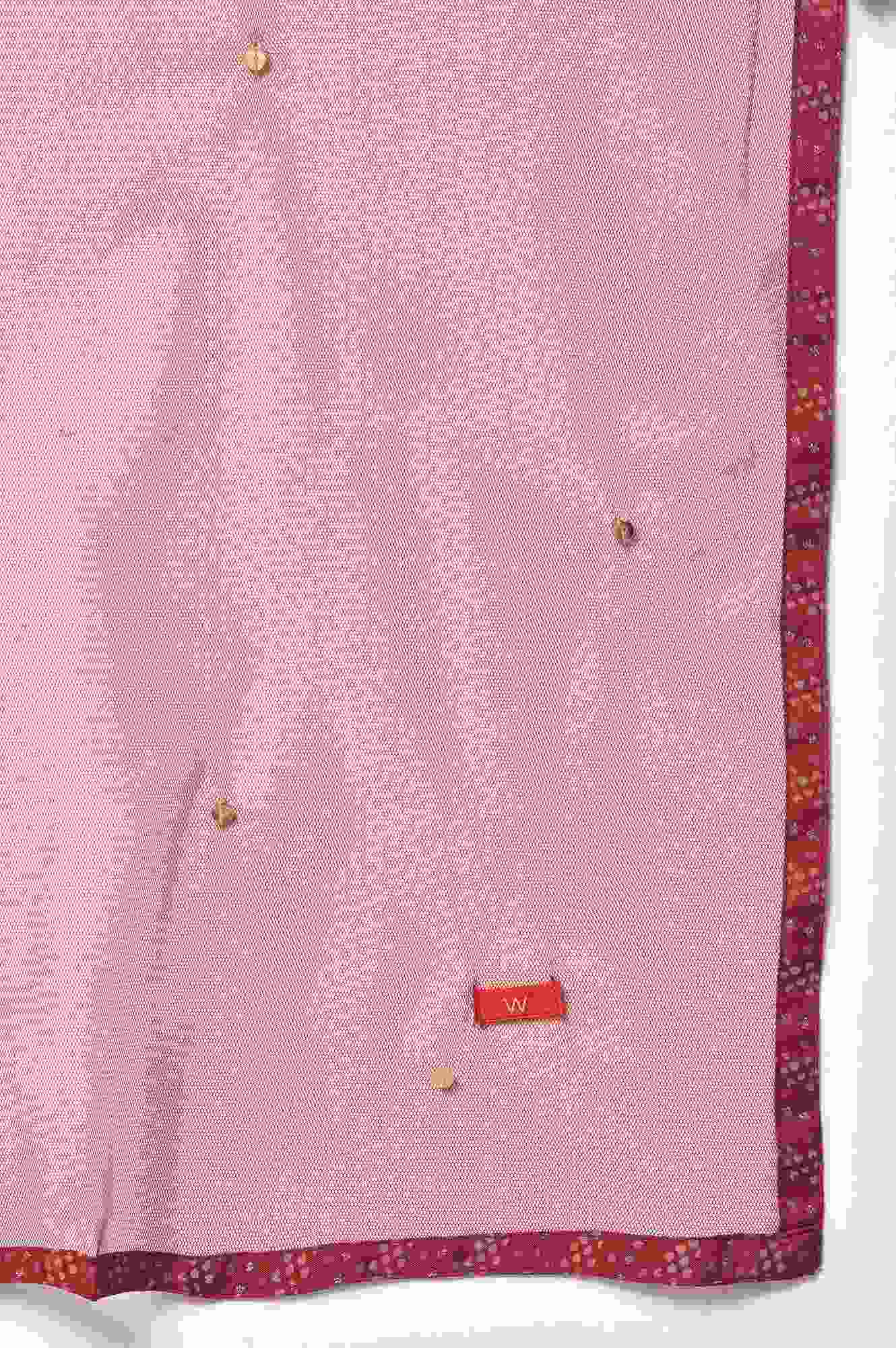 Maroon Mesh Dupatta With Printed Border