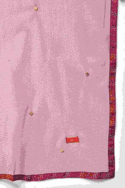 Maroon Mesh Dupatta With Printed Border