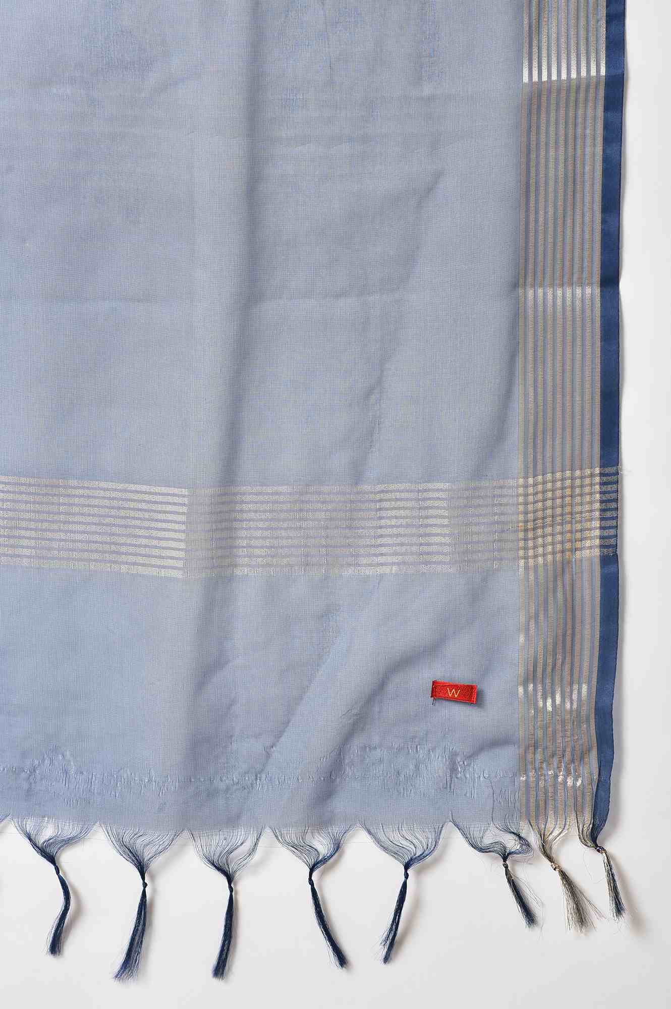 Dark Blue Organza Dupatta