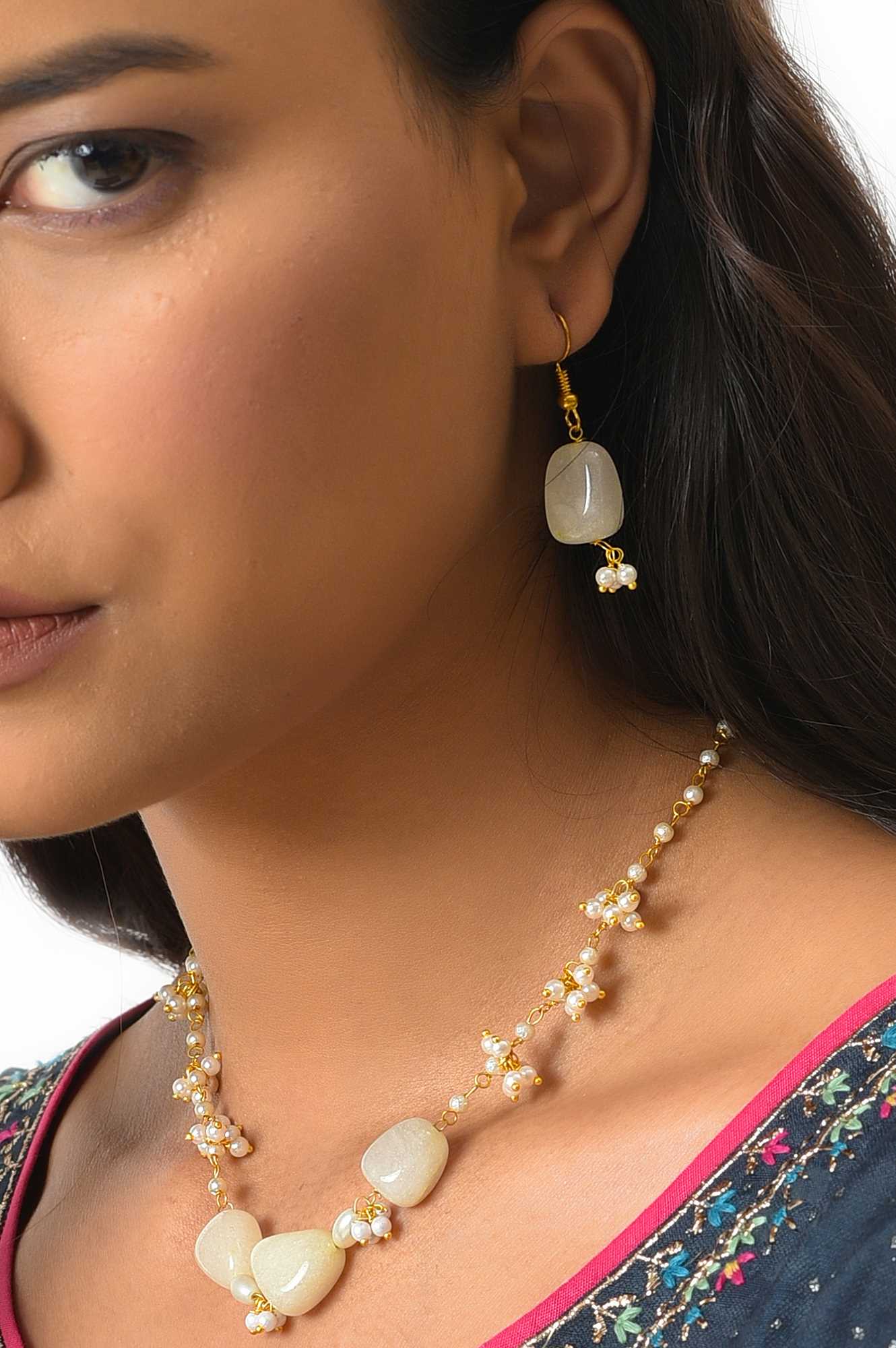 Yellow Stone Timeless Princess Necklace Set