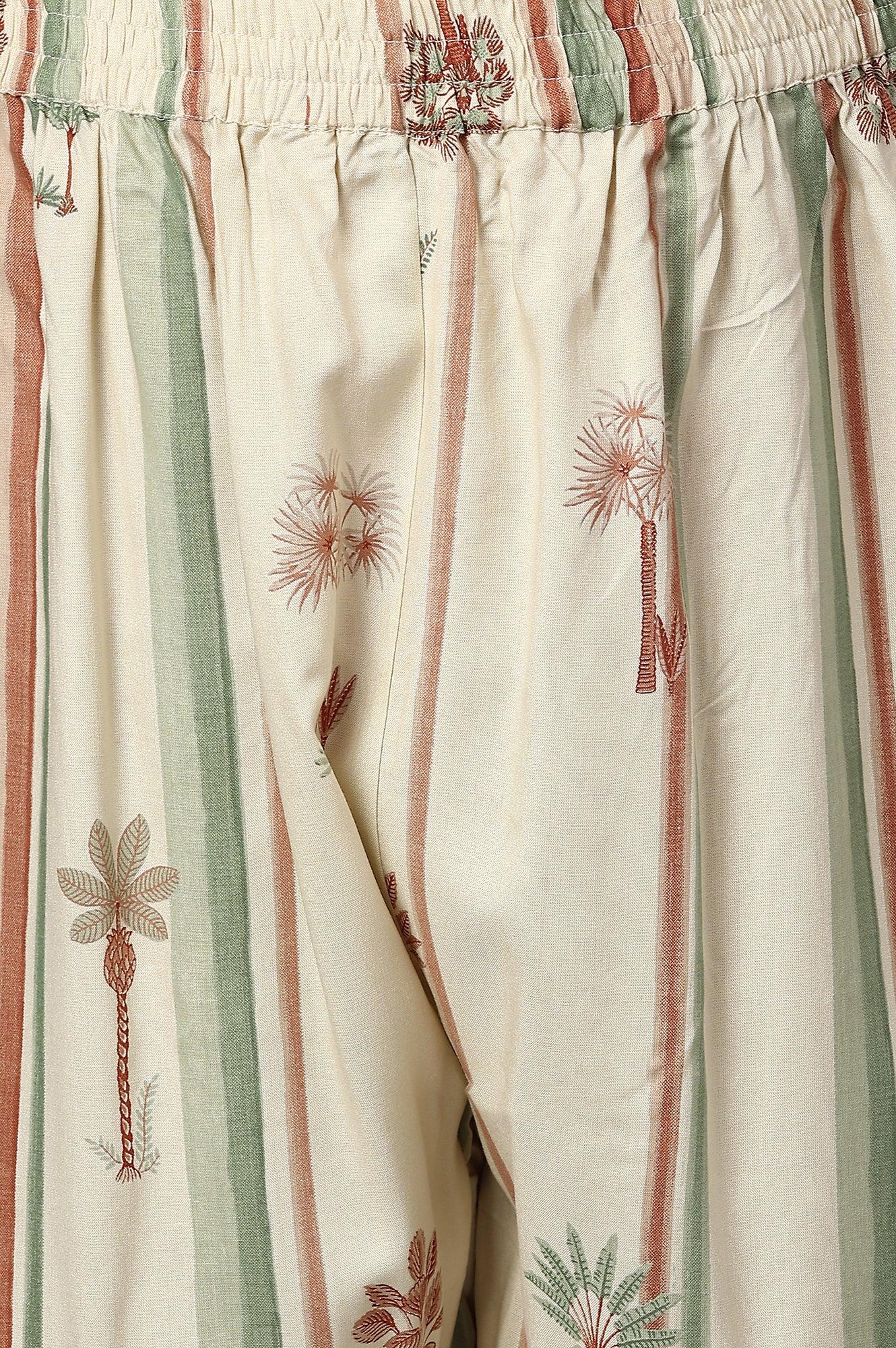 Light Green Plus Size Embroidered kurta With Printed Parallel Pants And Dupatta - wforwoman