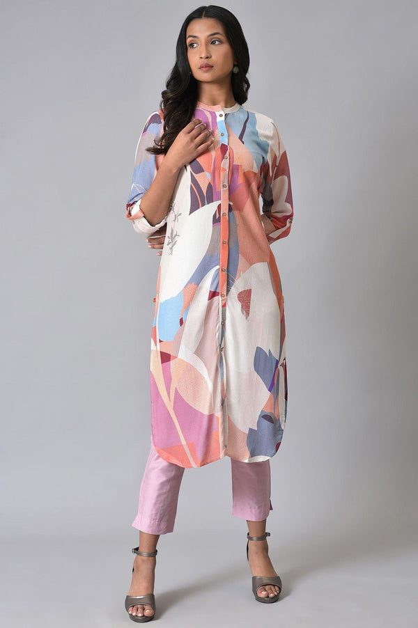 Multicoloured Printed kurta Set