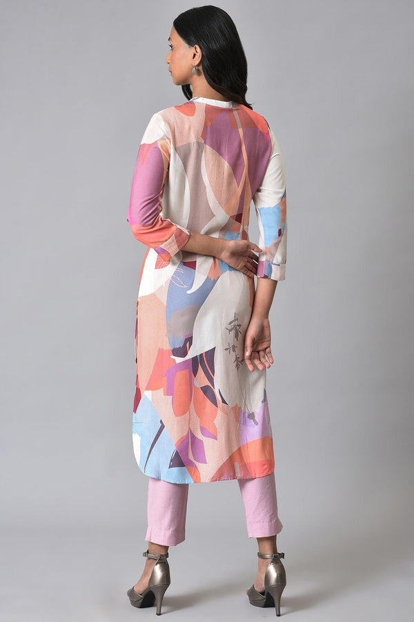 Multicoloured Printed kurta Set