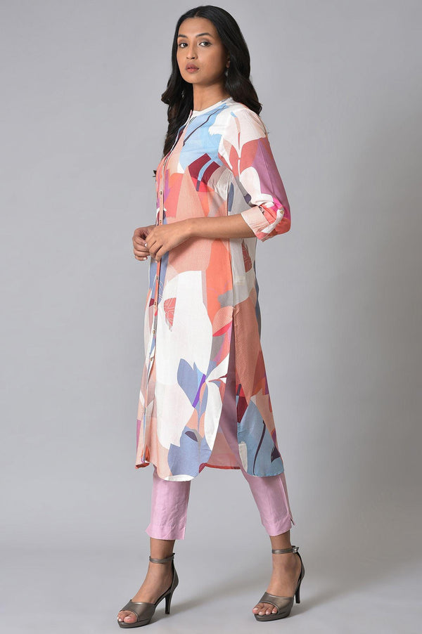 Multicoloured Printed kurta Set