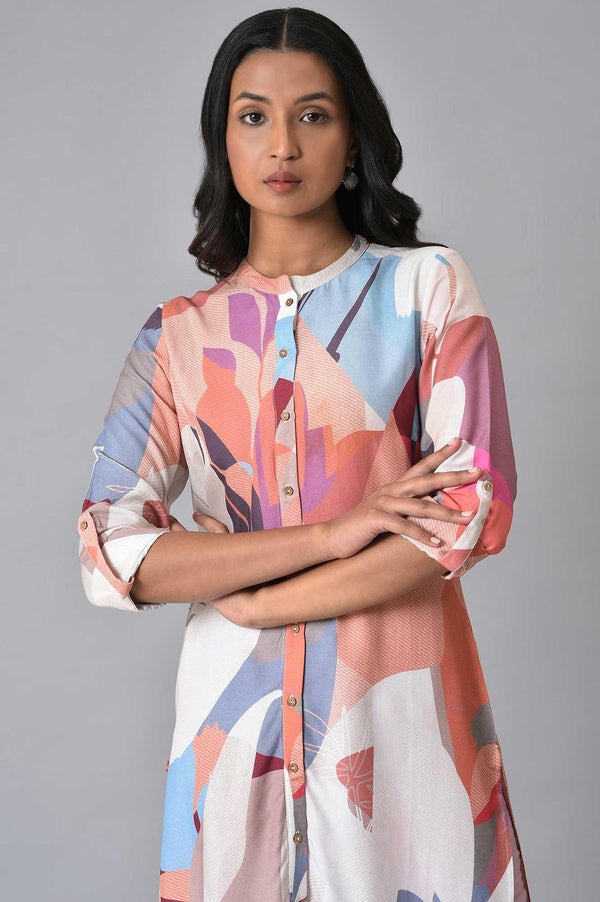 Multicoloured Printed kurta Set