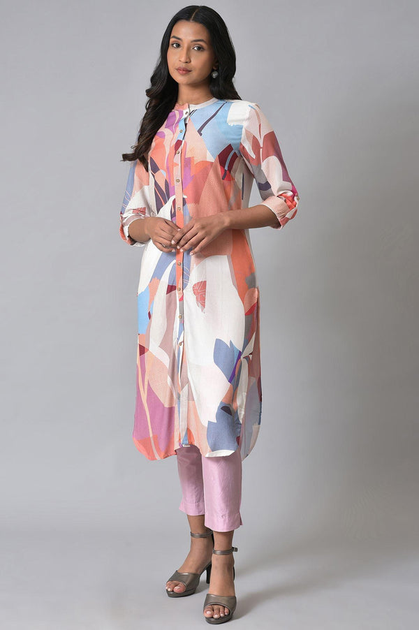 Multicoloured Printed kurta Set