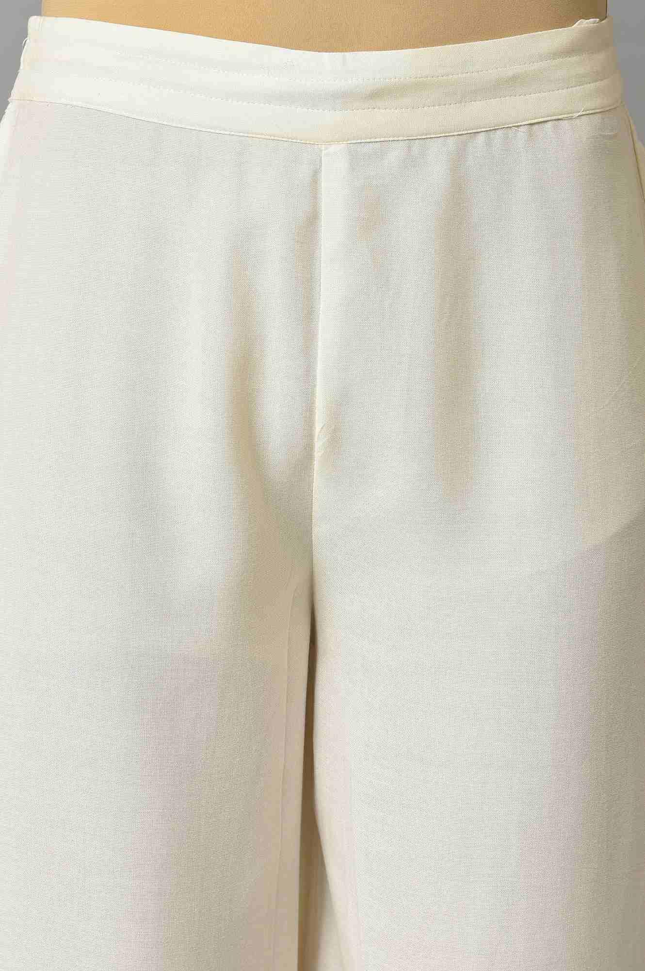 Dusky Purple Floral Printed kurta With Ecru Parallel Pants And Printed Dupatta - wforwoman