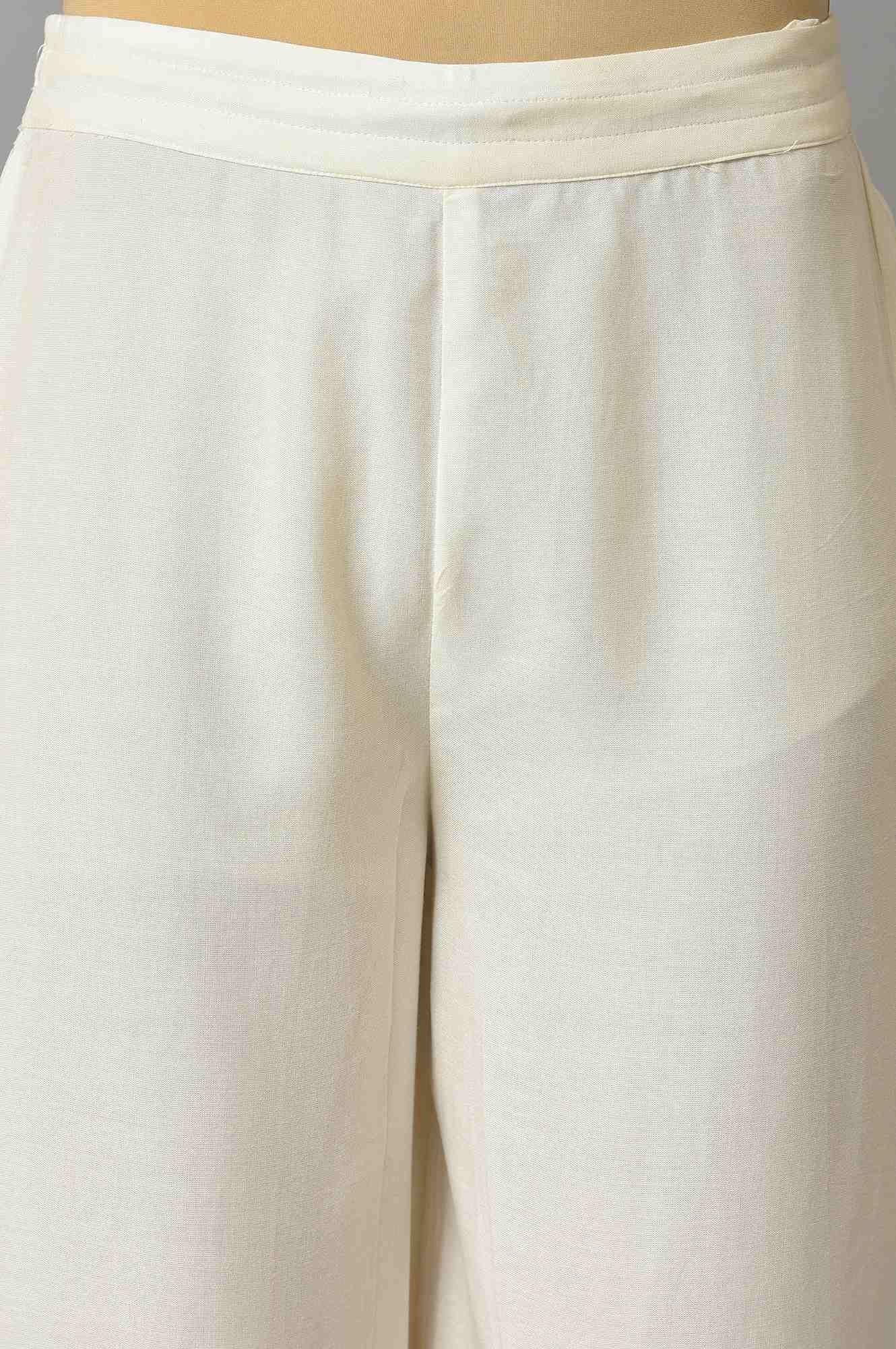 Dusk Purple Floral Printed kurta With Embroidered Ecru Pants And Dupatta - wforwoman