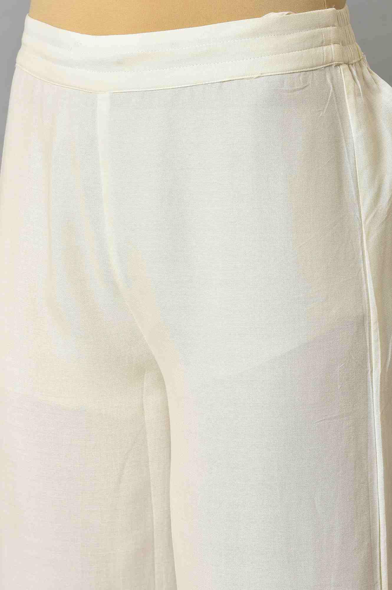 Dusk Purple Floral Printed kurta With Embroidered Ecru Pants And Dupatta - wforwoman