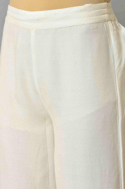 Dusk Purple Floral Printed kurta With Embroidered Ecru Pants And Dupatta - wforwoman