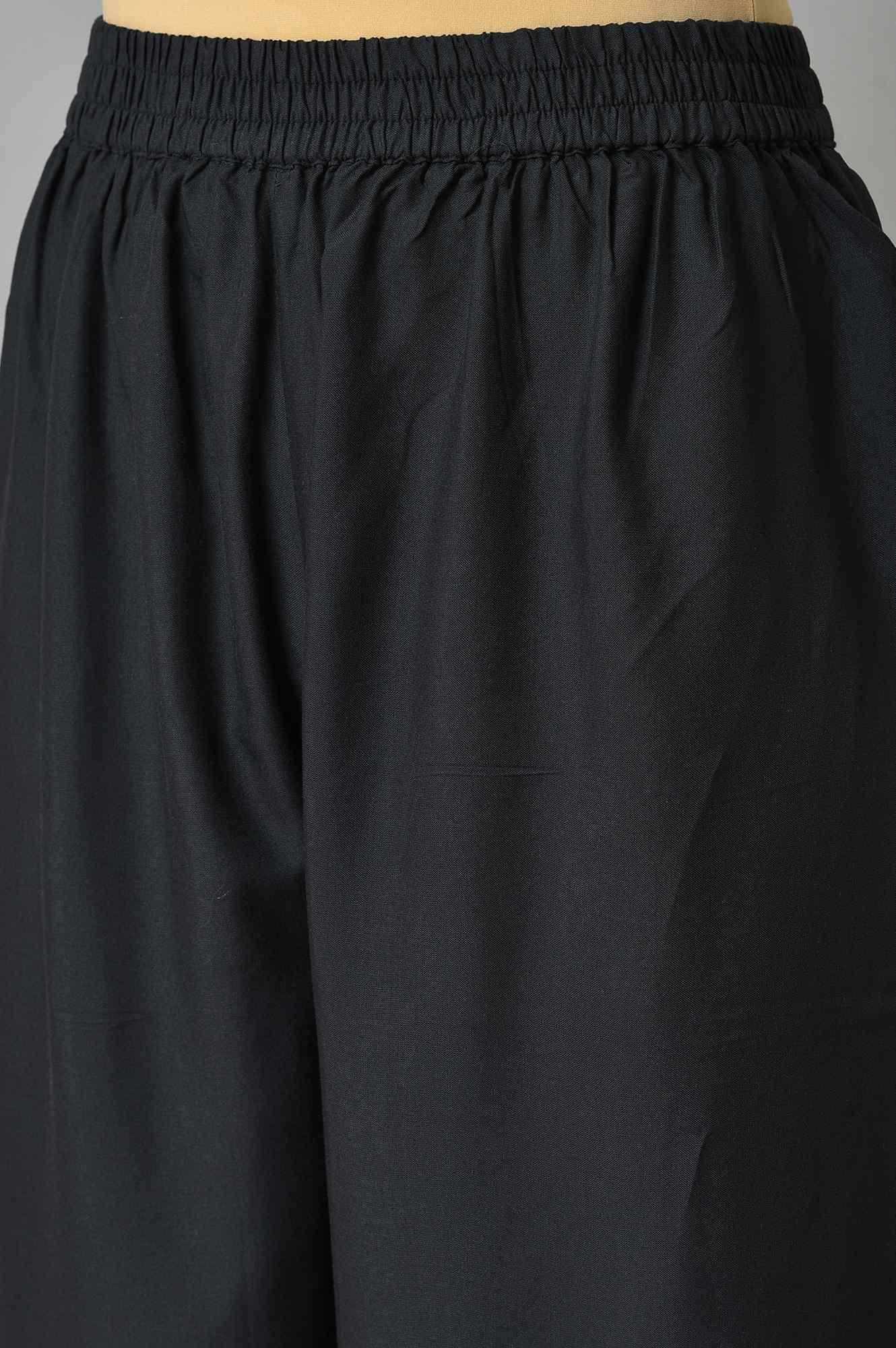 White And Deep Blue Ombre kurta With Printed Gillet And Parallel Pants - wforwoman