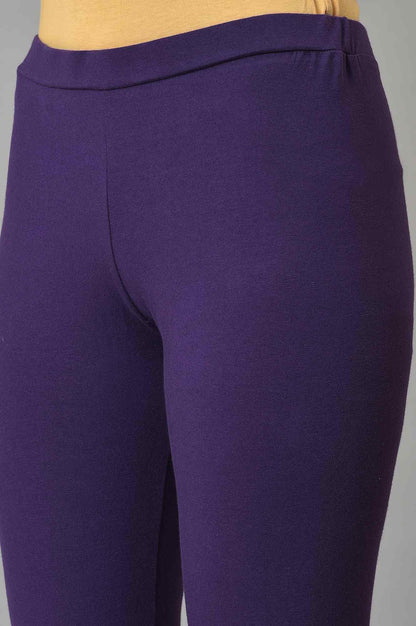 Purple Printed Kalidar kurta With Tights - wforwoman