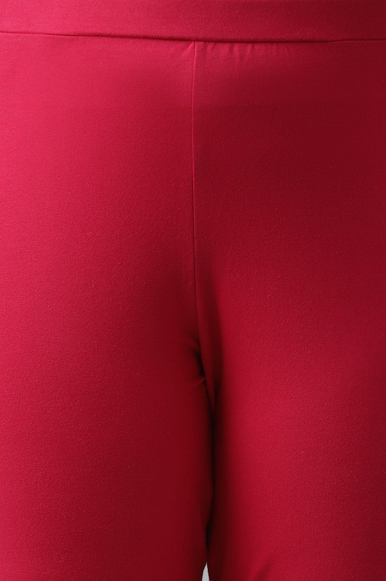 Dark Pink Printed Plus Size Kalidar kurta - wforwoman