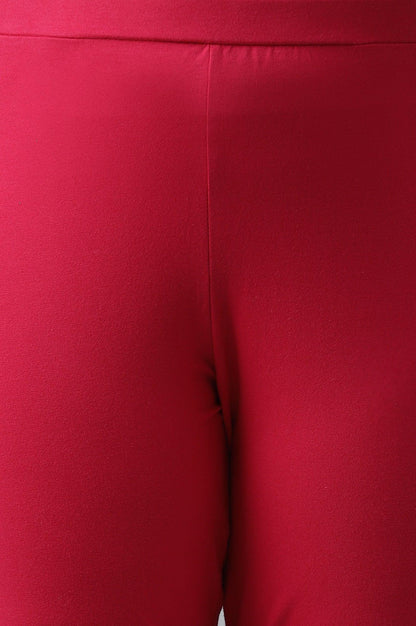 Dark Pink Printed Plus Size Kalidar kurta - wforwoman