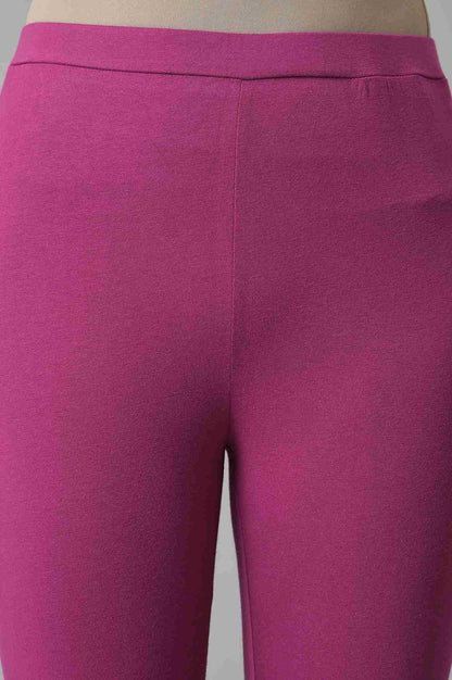 Dark Purple Ombre Cowl kurta With Tights And Bandhani Dupatta