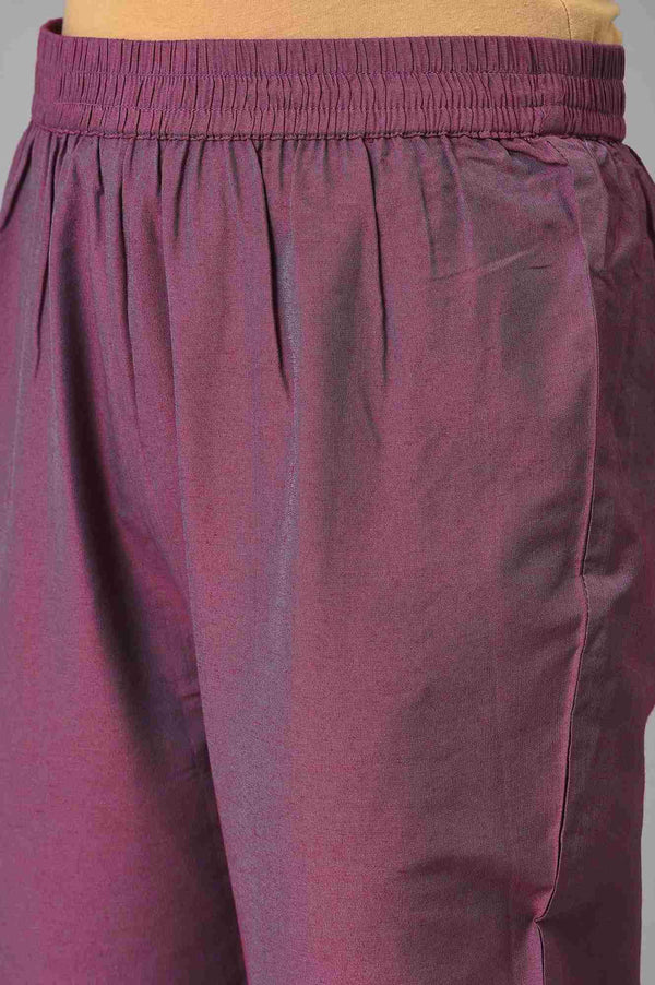 Dark Purple Ombre A-Line kurta Set