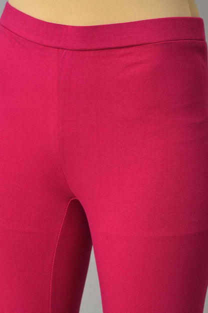 Pink Gold Glitter Printed kurta With Tights And Green Printed Dupatta - wforwoman