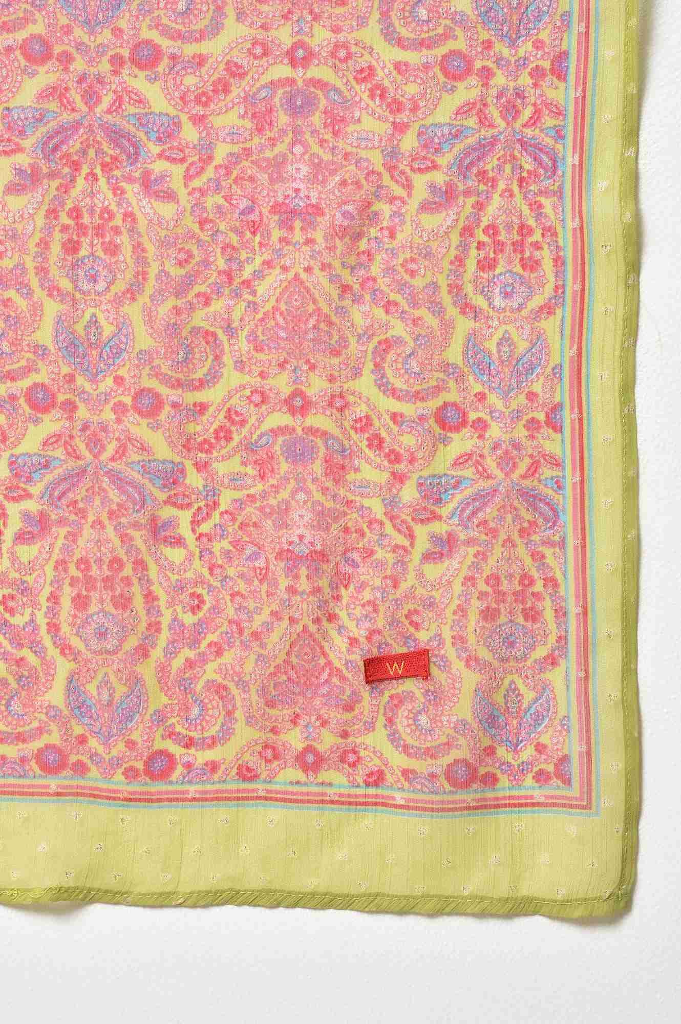 Puruple Shatung Embroidered kurta With Parallel Pants And Light Green Dupatta - wforwoman