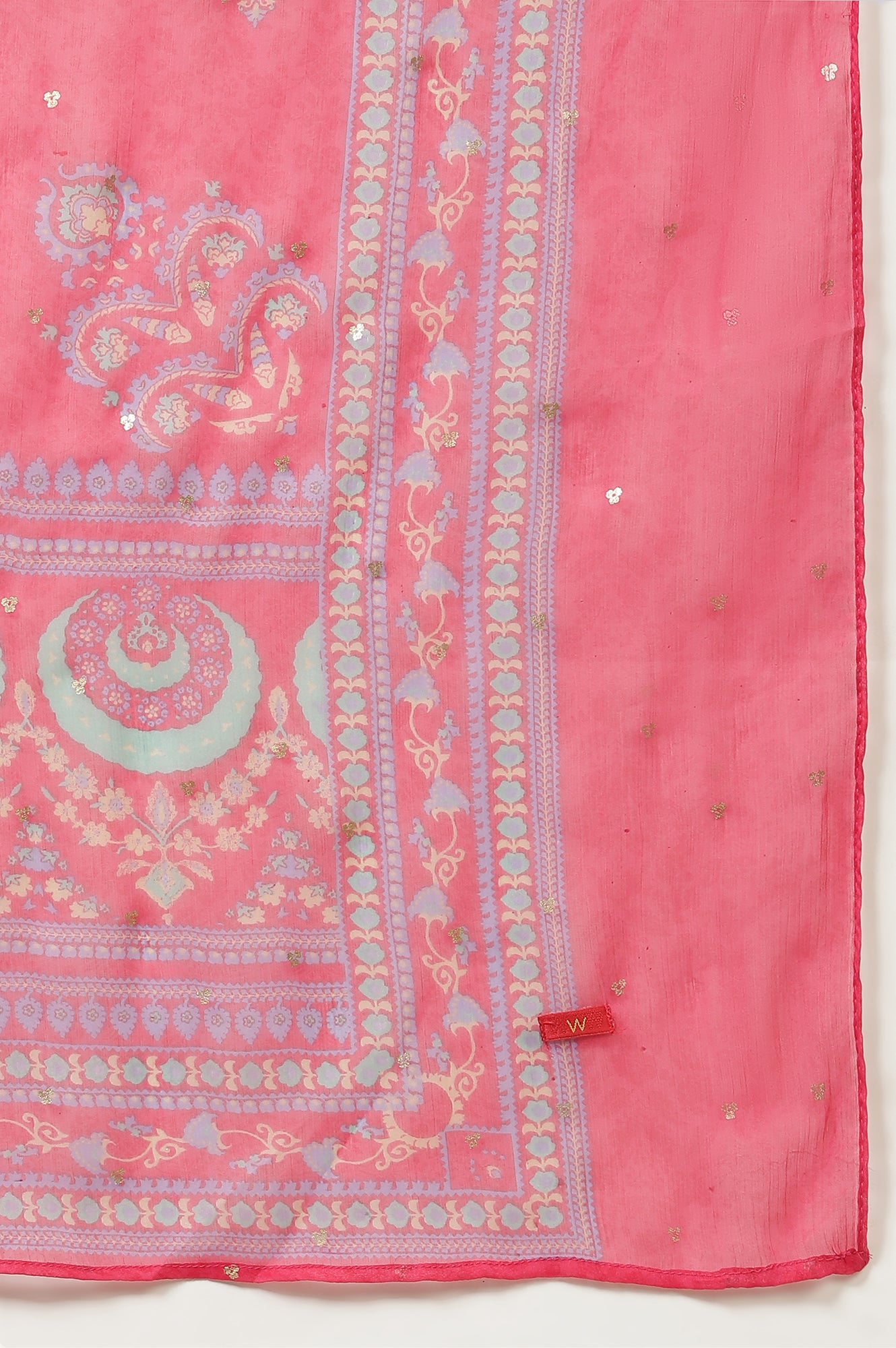 Green Embroidered Kurta, Tights And Dupatta Set