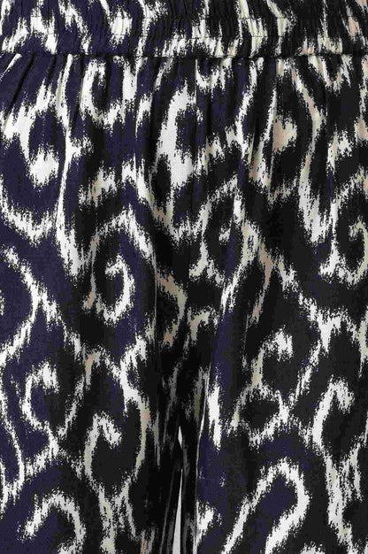 Blue Ikkat Printed kurta with Slim Pants Co-ord Set