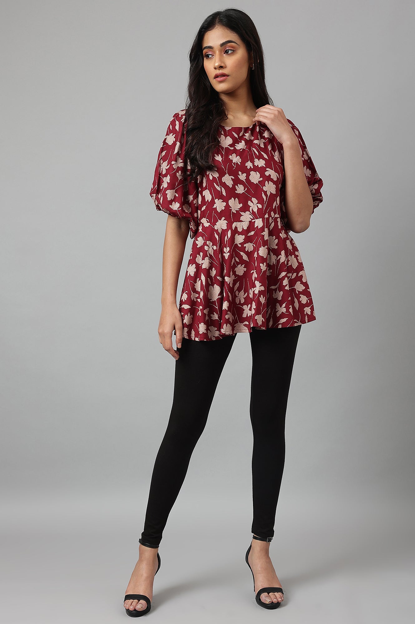 Black Solid Viscose Lycra Ankle Length Leggings