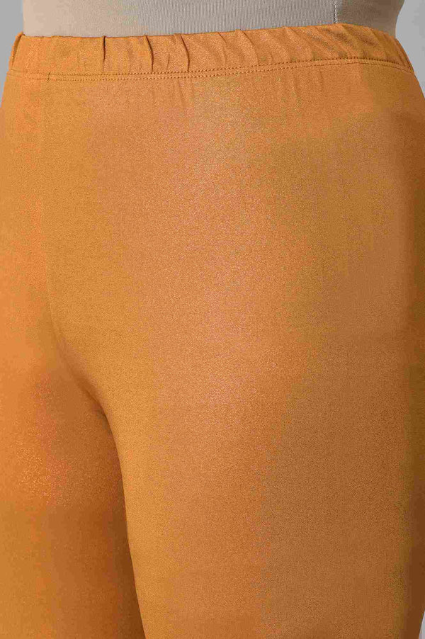 Brown Poly Lycra Women Churidar