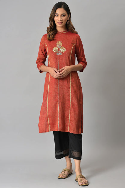 Black Solid Straight Fit Culottes With Sheer Hem Detail