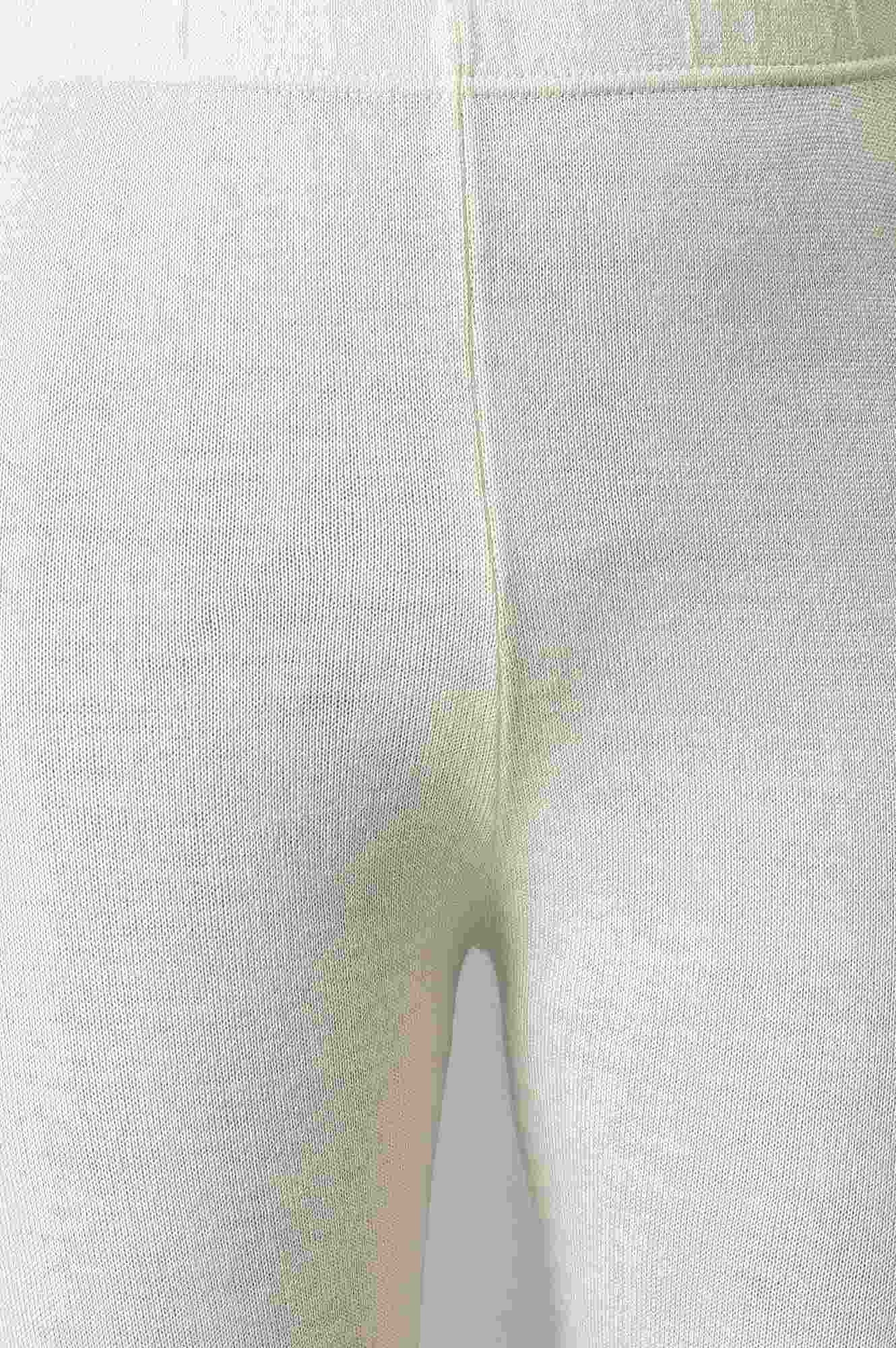 White Solid Skinny Tights With Elasticated Waistband