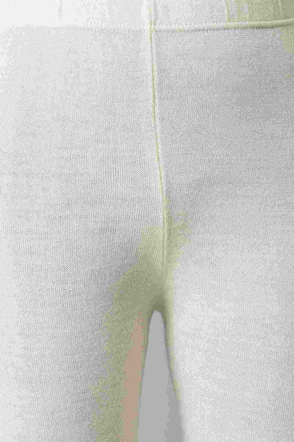 White Solid Skinny Tights With Elasticated Waistband