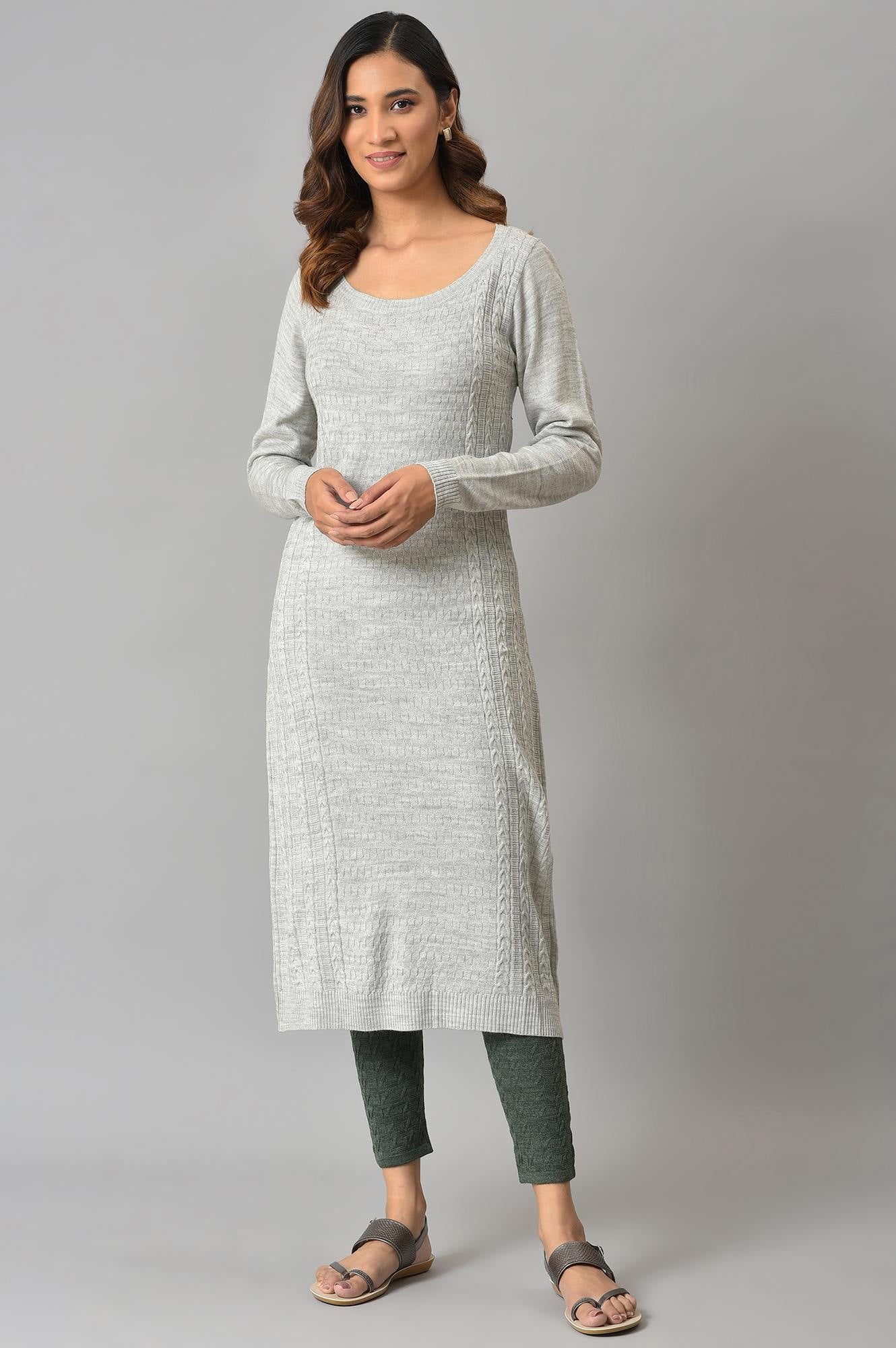 Green Solid Skinny Tights With Elasticated Waistband