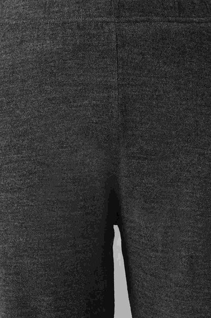 Grey Geometric Straight Fit Palazzo With Elasticated Waist