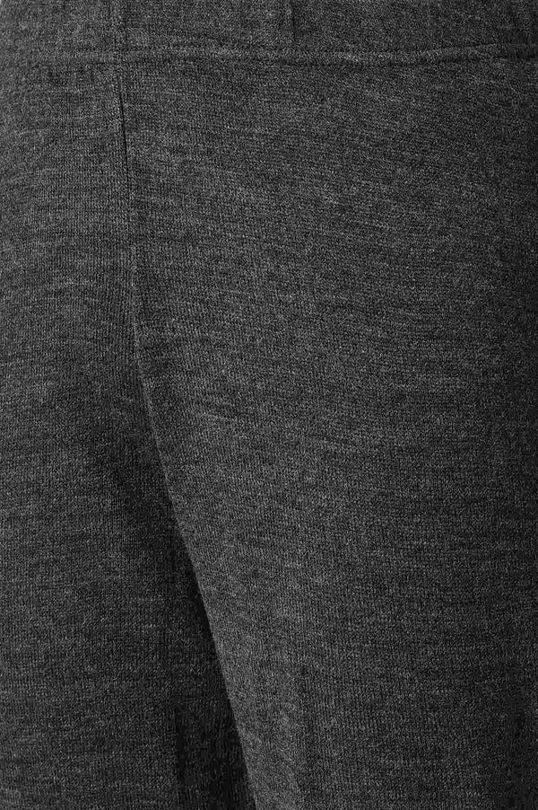 Grey Geometric Straight Fit Palazzo With Elasticated Waist