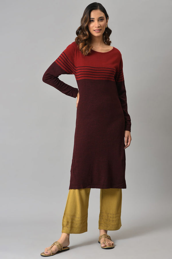 Gold Geometric Straight Fit Palazzo With Elasticated Waist