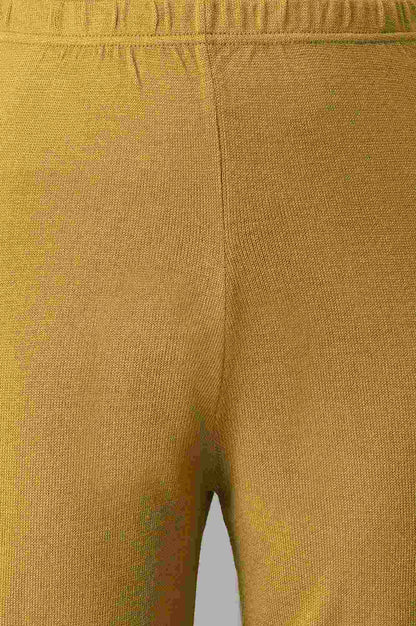 Gold Geometric Straight Fit Palazzo With Elasticated Waist