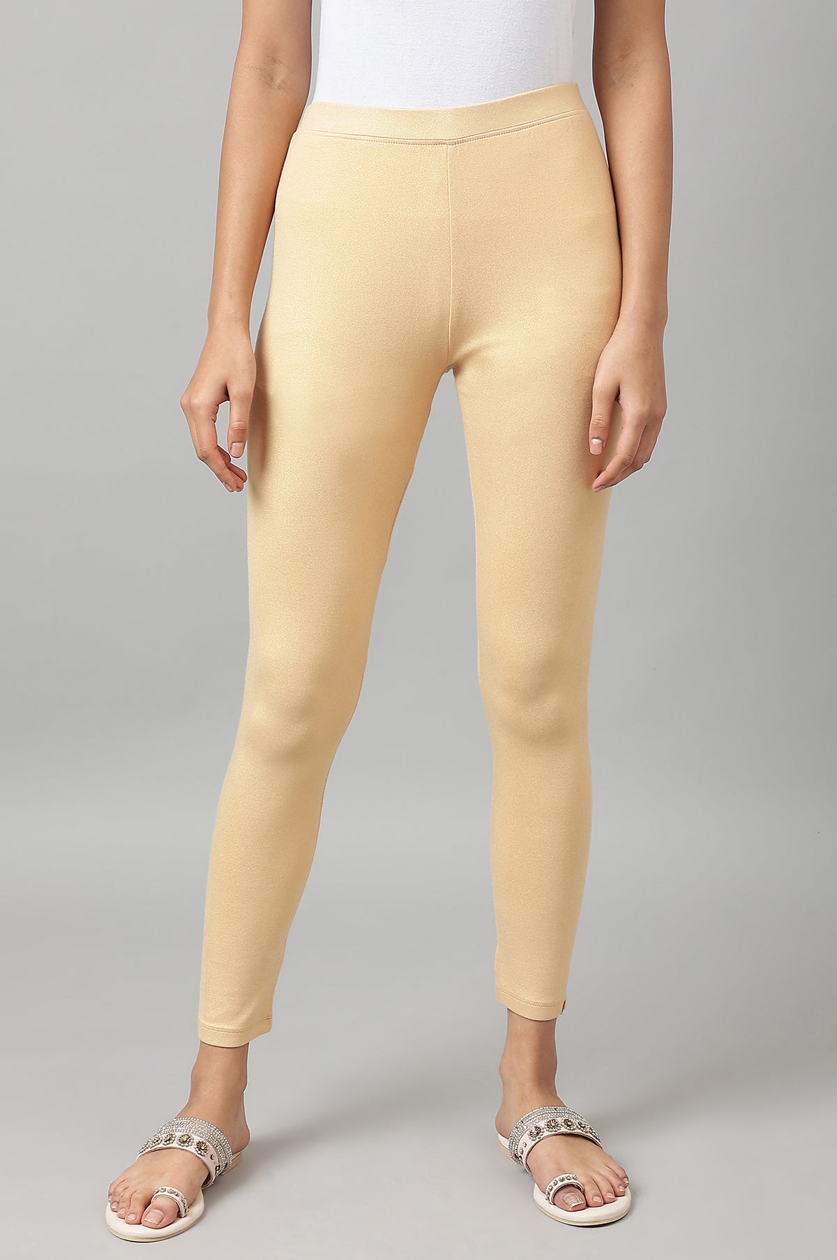 Peach Ankle Length Tights - S