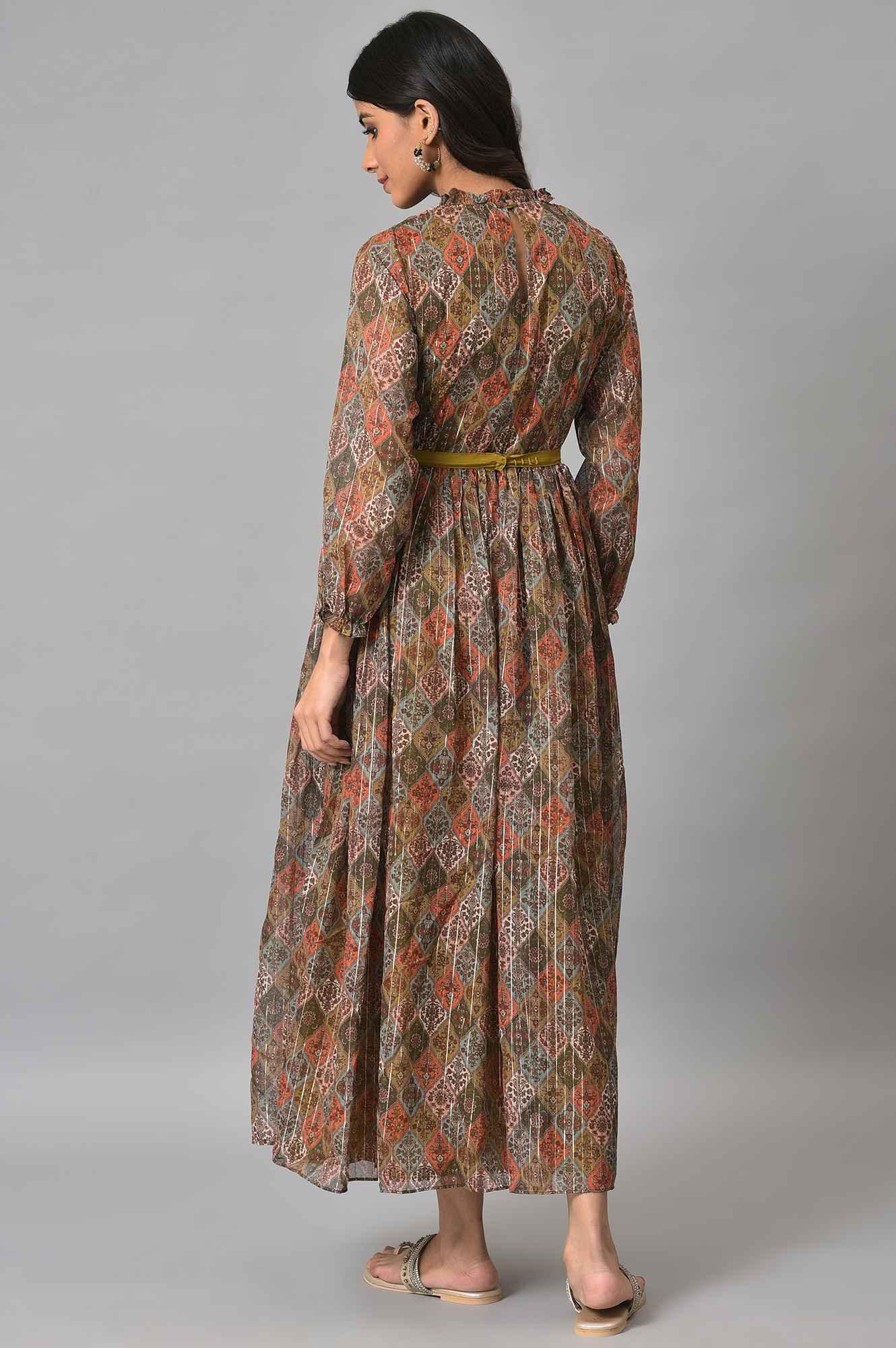 Dark Yellow Victorian Dress - wforwoman