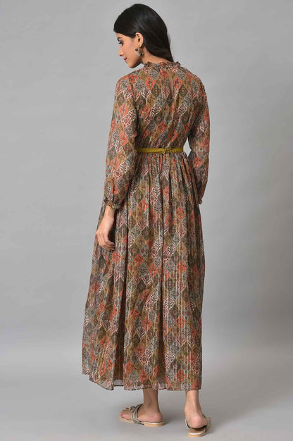 Dark Yellow Victorian Dress - wforwoman