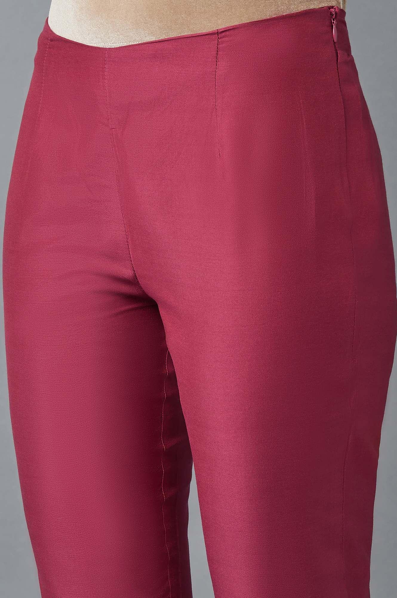 Red Slim Pants - wforwoman