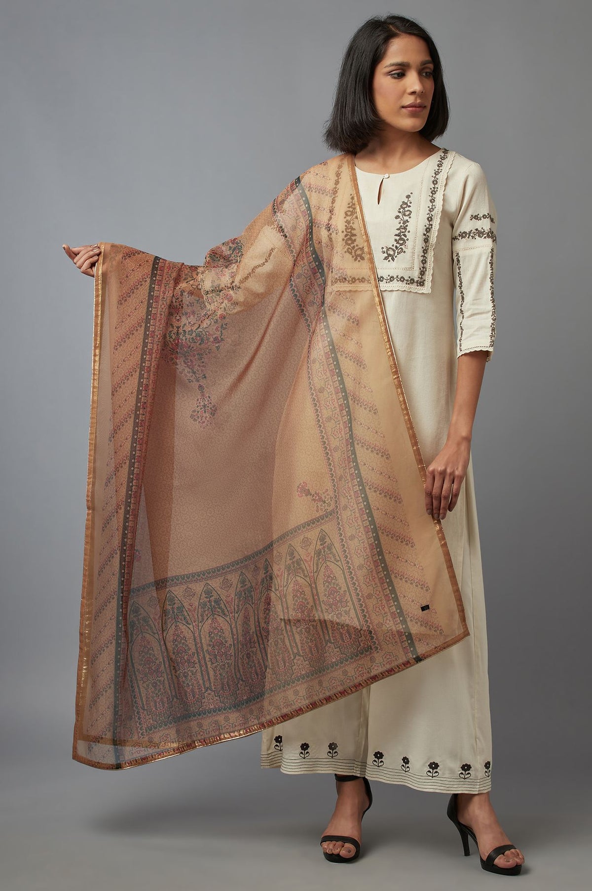 Yellow Organza Dupatta - WFS