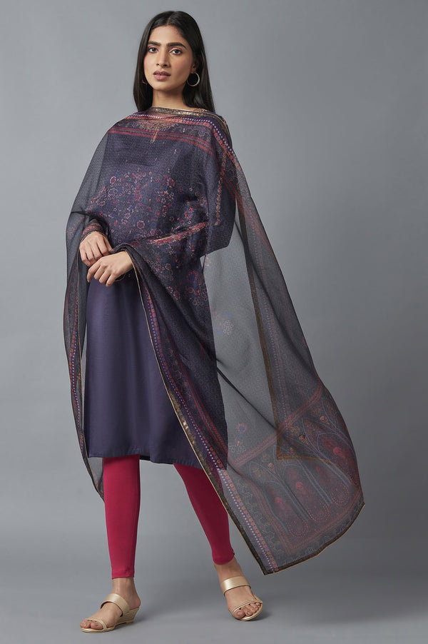 Grey Organza Dupatta