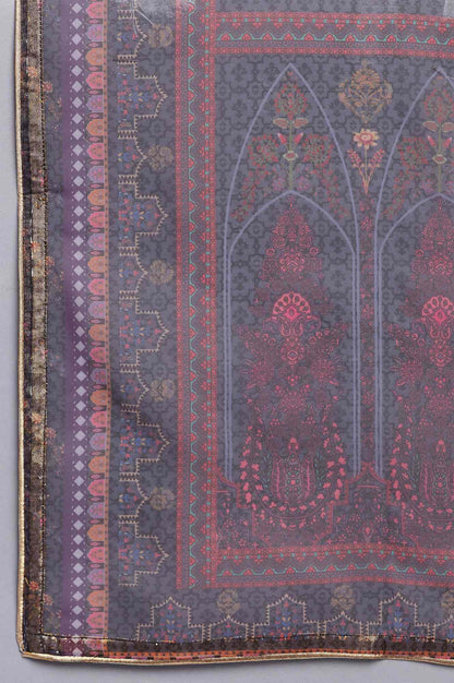 Grey Organza Dupatta