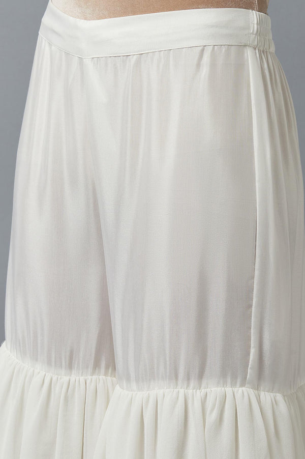 Ecru kurta, Sharara and Dupatta Set