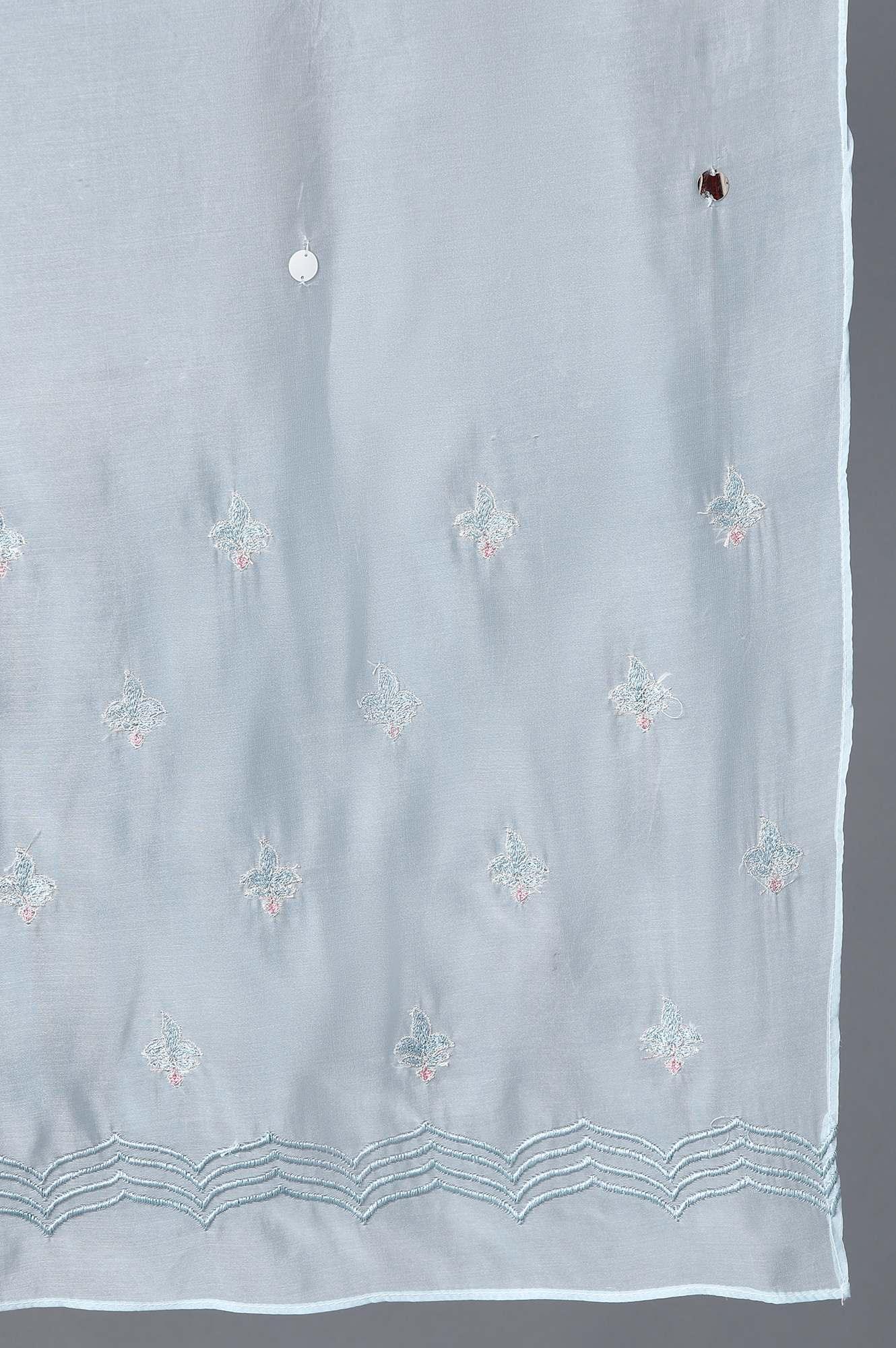 Light Blue kurta, Sharara And Dupatta Set - wforwoman