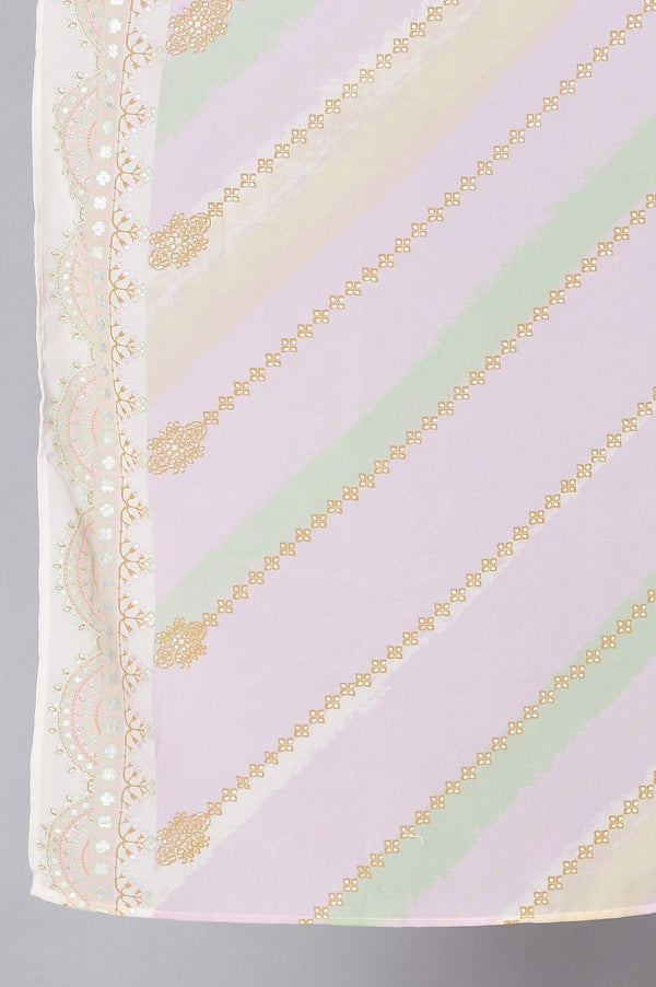 Green Chanderi kurta, Slim Pants And Dupatta Set