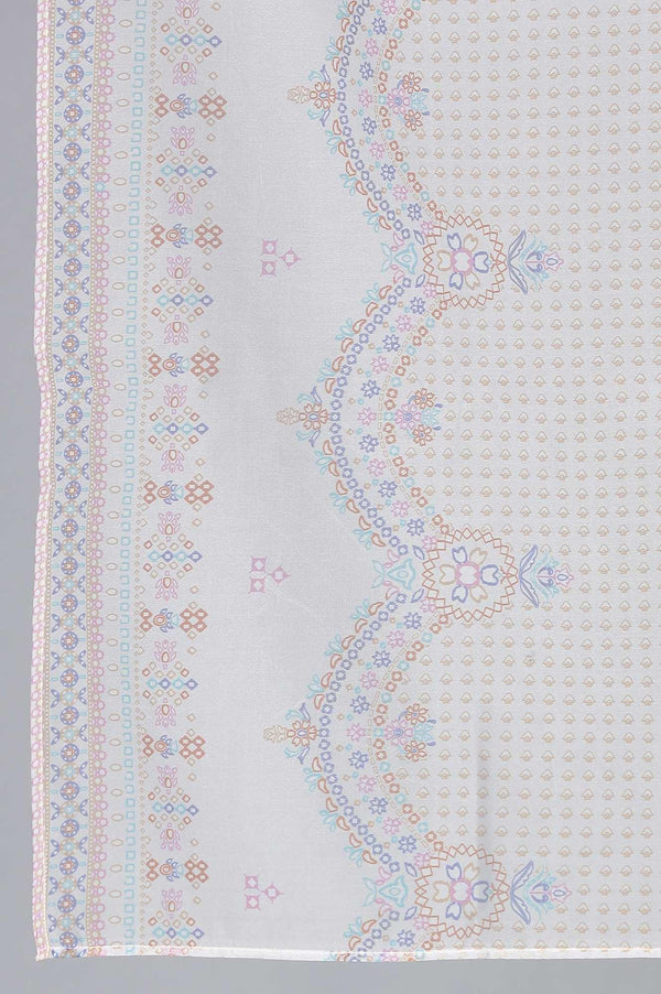 Purple A-Line kurta, Tights And Dupatta Set