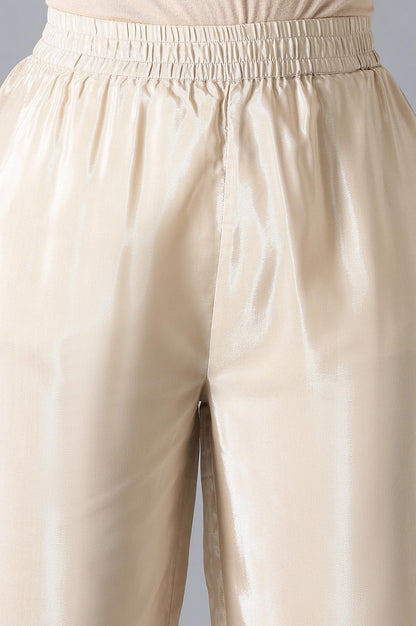 Ecru And Beige Heavy Festive kurta With Parallel Pants And Dupatta - wforwoman